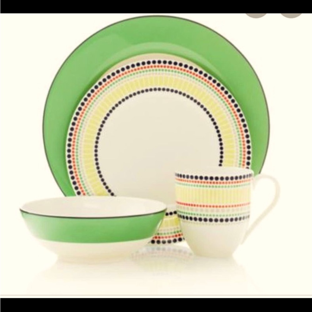 Kate Spade Dish set (mug, bowl, salad plate, and Dinner plate) x4